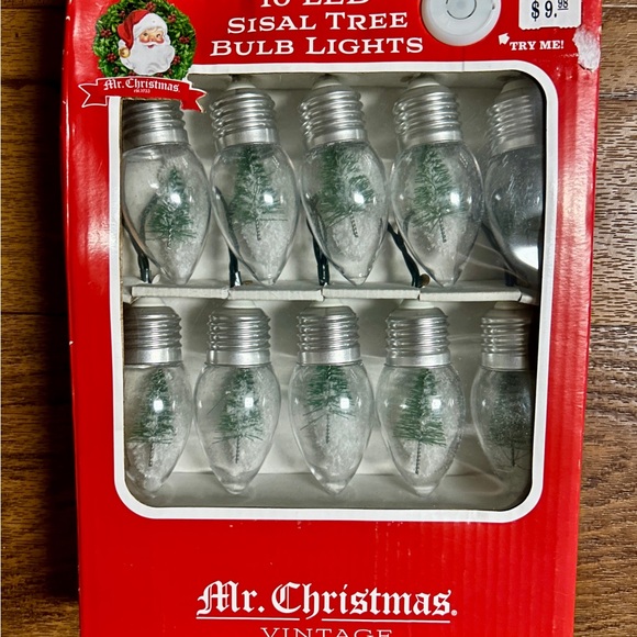 Mr. Christmas • 10 LED Sisel Tree Bulb Lights • New W/Box - Picture 2 of 9